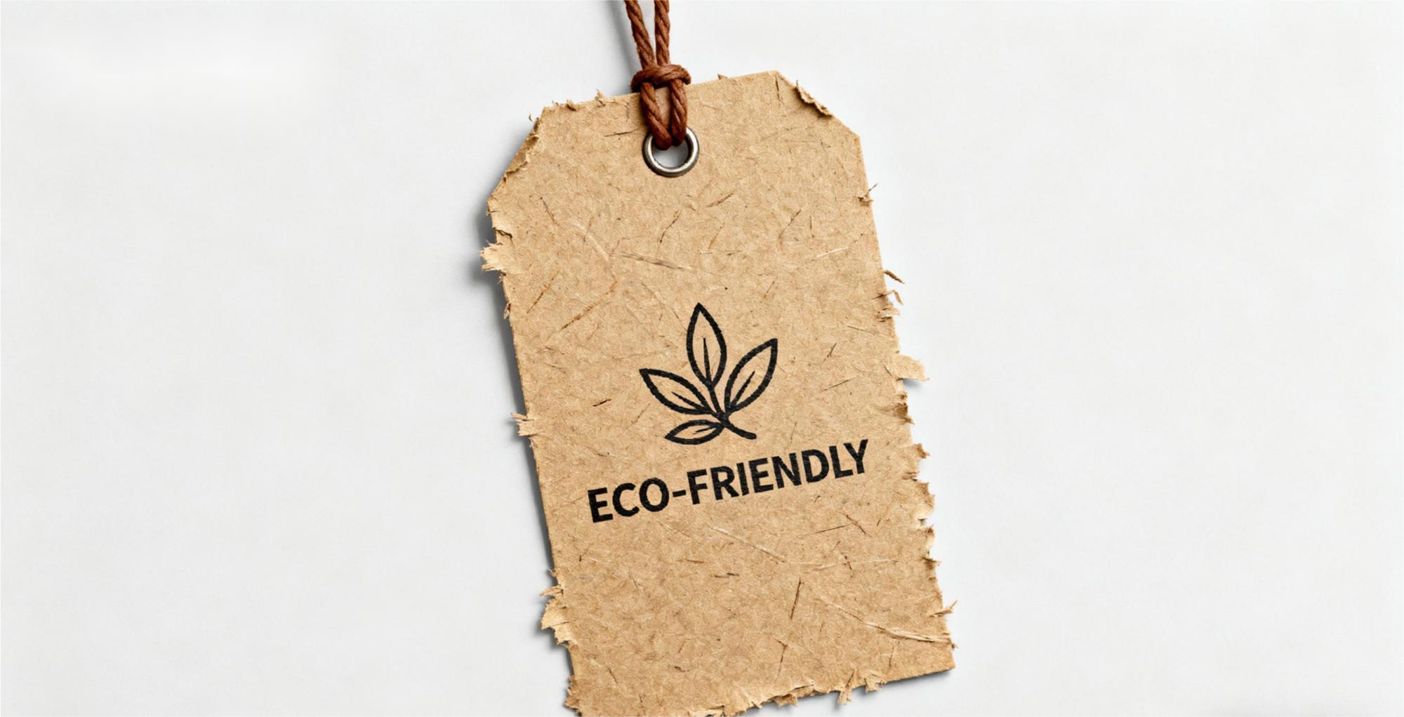 Kraft paper hang tag with eco-friendly texture